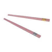 高档合金筷礼盒装家用筷子小麦秸秆筷子防滑防霉耐高温J1|金银福浪漫各1双