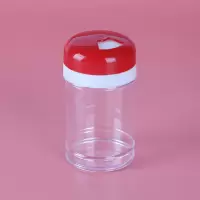 配双头尖牙签简约彩色牙签盒家用饭店透明塑料瓶筒高档筒V8|红色 1个装