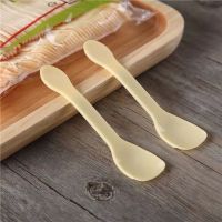 1000只小黄勺透明小勺塑料勺子一次性透明小勺冰激凌勺酸奶勺子S9|散装黄色小勺1000只