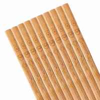 [10-50双竹筷]无漆无蜡楠竹筷子家用装餐具天然防腐青花瓷筷子U4|[金元宝款]10双装