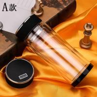 玻璃杯 双层玻璃杯 高档商务杯 耐热茶杯 办公水杯 水晶杯300mlC6