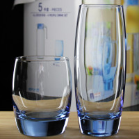蓝色玻璃杯咖啡厅家用茶杯果汁饮料杯酒店会所茶水杯创意洋酒杯子