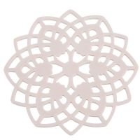 隔热垫硅胶防烫锅垫盘垫硅胶大号树叶造型家用餐桌隔热垫锅垫碗垫|菱形米白色4个装