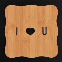 木质隔热垫锅垫碗垫茶具水杯垫盘子餐垫餐桌防烫垫防热垫|水纹LOVE[8个装]