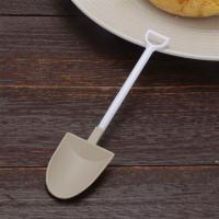 一次性勺子塑料甜品蛋糕勺布丁冰淇淋勺子儿童创意瘦子包装F9|军色 装100支(买5送1)