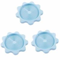 [夏日水壶托盘]杯垫热水瓶垫子开水瓶防漏底座垫托盘花盘隔热垫|北欧蓝[3个装]