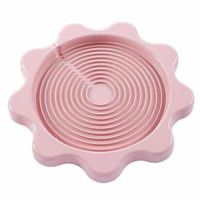 [夏日水壶托盘]杯垫热水瓶垫子开水瓶防漏底座垫托盘花盘隔热垫|北欧粉[1个装]