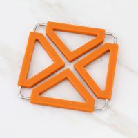 [烫坏包换]隔热垫硅胶家用厨房防滑加厚耐热防水烫锅碗盘餐桌垫|[橙色三片装] [加厚硅胶垫]