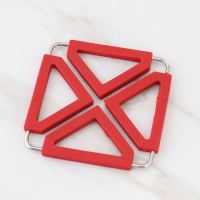 [烫坏包换]隔热垫硅胶家用厨房防滑加厚耐热防水烫锅碗盘餐桌垫|[红色三片装] [特厚特级硅胶垫]
