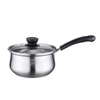 304不锈钢奶锅汤锅迷你宝宝辅食小锅煮牛奶锅电磁炉煤气炉通用A3|正304常规普通款 18CM奶锅