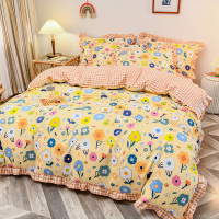 世泽轩家纺 韩式ins风小清新花边床上四件套公主风床上用品