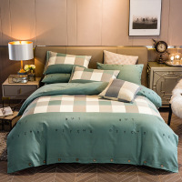 世泽轩家纺 2020新款100%全棉纯棉老粗布四件套