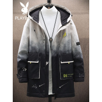 花花公子外套男夹克衣服春秋季潮牌百搭工装休闲风衣男士渐变春装