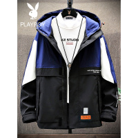 花花公子夹克外套男春秋季工装潮牌痞帅百搭男士休闲衣服韩版潮流