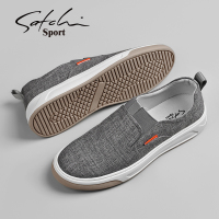 沙驰正品手工帆布鞋男一脚蹬2021年秋季新款男鞋轻便爸爸休闲鞋子