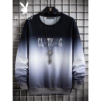 花花公子圆领卫衣男2021新款秋季个性潮流韩版百搭宽松套头衫男装