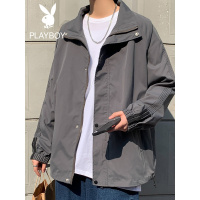 花花公子外套男春秋季宽松美式潮牌棒球服潮流百搭飞行员夹克痞帅