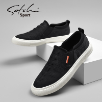 沙驰秋季2021新款手工男士休闲布鞋透气一脚蹬男鞋轻便开车鞋子潮