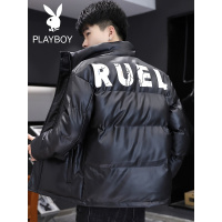 花花公子棉衣男冬季新款纯色加厚高中学生外套棉袄冬装羽绒棉服男