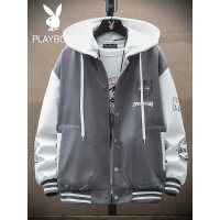 花花公子卫衣男士春季潮流休闲外套男装痞帅青少年潮流连帽上衣潮