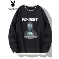 花花公子男士长袖T恤2022春季新款宽松韩版潮卫衣休闲男装打底衫