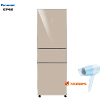 Panasonic/松下 NR-C320AG-XN三门冰箱 玻璃门自动制冰