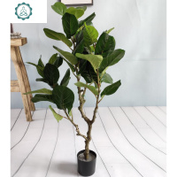 仿真琴叶榕树橡皮树室内客厅服装店橱窗落地盆栽绿色假植物 封后 1.4米高琴叶榕仿真植物