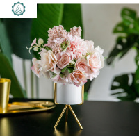 创意仿真绿植植物客厅装饰电视柜餐桌样板间摆设塑料假花摆件盆栽 封后 蓝色艾尔玛中陶瓷支架仿真植物