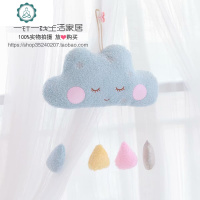 ins儿童房空中吊饰云朵星星月亮墙面装饰走廊宝宝房间挂饰少女心 封后 黄月亮