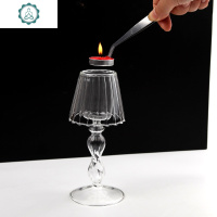 创意ins风复古vintage条纹台灯式烛台样板房家居装饰摆件个性烛台 封后 财迷款直径8厘米底7高18