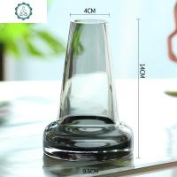 北欧ins简约玻璃花瓶水培绿萝鲜花创意香熏花瓶餐厅客厅插花摆件 封后 A款(烟灰色) 中等