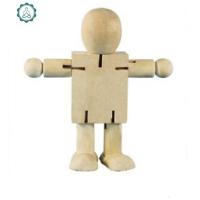 ins韩风家居木头人桌面小摆件学生书桌小礼品伴手礼可爱袖珍玩具 封后 呆萌木头人瑕疵款