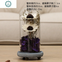 北欧小清新干花玻璃罩摆件设美式创意客厅儿童房间装饰品生日 封后 两个松子中号