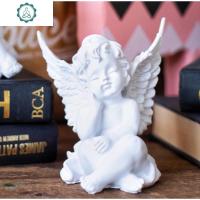 JK慕空间 美式欧式复古做旧树脂少女天使桌面摆件装饰品 封后 小天使右边B款