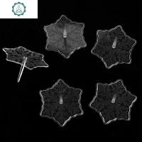 生日蛋糕装饰摆件底座 情景蛋糕插件底托 透明塑料装饰配件100个 封后 雪花100个--配点胶