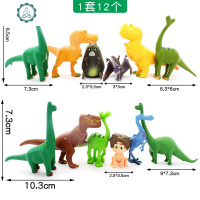 恐龙当家生日蛋糕装饰摆件公仔创意情景烘焙装饰模型手办玩具12款 封后 大号恐龙(绿色)头部可动