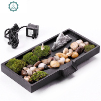 创意假山石鱼缸循环过滤喷水流水器水景摆件装饰造景配件 封后 款式九长30cm山明水秀