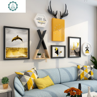 客厅餐厅饭厅装饰画组合沙发背景墙挂画现代简约北欧风格壁画墙画 封后 黑白+伫立 适合墙面3-5米拼套25mm厚板壁饰