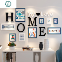 封后(FENGHOU)北欧风格创意墙壁画装饰画墙面现代简约墙上客厅挂画卧 SM-303白蓝(生财有鹿) 适合墙面2-壁饰