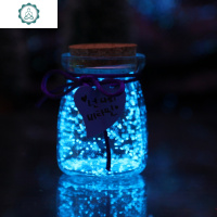 透明小圆柱幸运星瓶许愿星瓶子装星星折纸条成品软木塞漂流玻璃瓶 封后 中号桔色许愿瓶/幸运星瓶