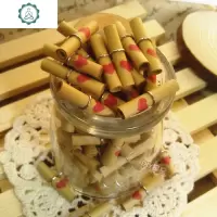 牛皮爱心许愿池彩色许愿纸卷纸条漂流瓶许愿星瓶星星瓶幸运星瓶 封后 [牛皮色]99个爱心纸卷+木塞瓶