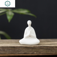 创意手工白瓷禅意迷你无相人物佛像家居装饰品新中式茶道软装摆件 封后 03站立款—三圣观音(白瓷)