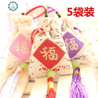房间香味桂花绣花干花香包清新干花瓣衣柜汽车内用品车载香囊 封后 平安福袋桂花:5袋