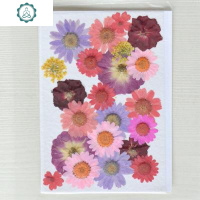 脸部干花束花贴干花贴脸面部装饰花瓣妆化妆压花脸贴贴花装饰品 封后 8片蓝色系花包 干花包