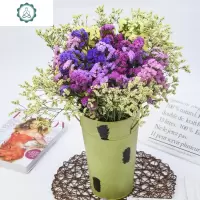 云南真花干花花束批发家居摆设小清新客厅勿忘我永生装饰满天星混 封后 黄紫粉+情人草2斤不含桶