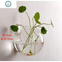 墙上玻璃花瓶水培挂创意玻璃小清新装饰玻璃瓶水养家居贴墙壁挂花 封后 太阳花形花瓶送无痕钉