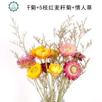 小雏菊麦秆菊干花花束云南菠萝菊真花风干ins网红装饰diy文艺插花 封后 10枝麦秆菊+情人草5红+5黄 干花包