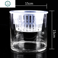 水培植物玻璃瓶 透明现代直筒圆柱形花瓶简约绿萝白掌 水培瓶子 封后 口径15高度20 中等