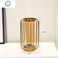 轻奢花瓶摆件客厅插仿真干花美式餐桌酒柜电视柜茶几创意欧式装饰 封后 385花瓶小号+A款3束花