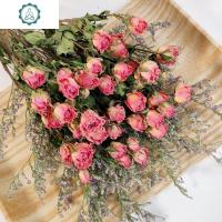 玫瑰花多头蔷薇干花真花风干ins网红装饰摆件diy文艺插花拍摄道具 封后 惊艳泡泡(一束) 干树枝